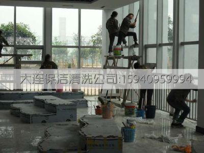 大連保潔公司施工現(xiàn)場(chǎng)